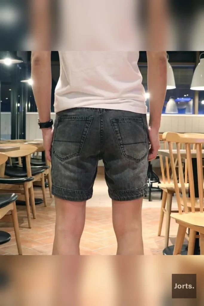 Retro Mens Relaxed Fit Denim Jorts for Y2K Summer Style