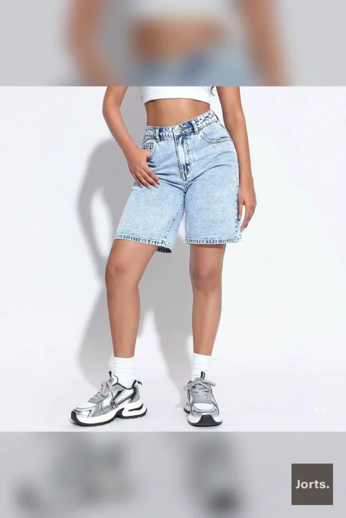 Women's light blue high waist wide leg cropped pants