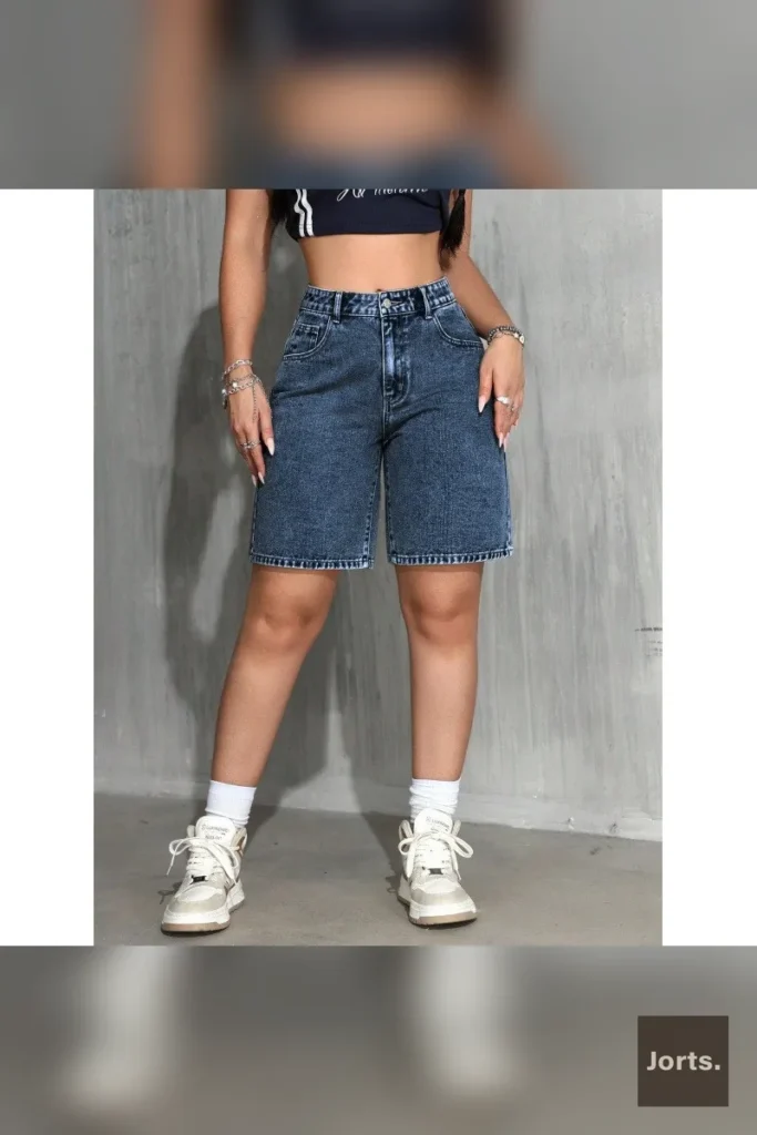 Women's light blue high waist wide leg cropped pants, side profile
