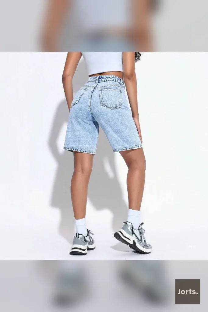 Woman wearing high waist wide leg cropped pants in a Y2K styled outfit